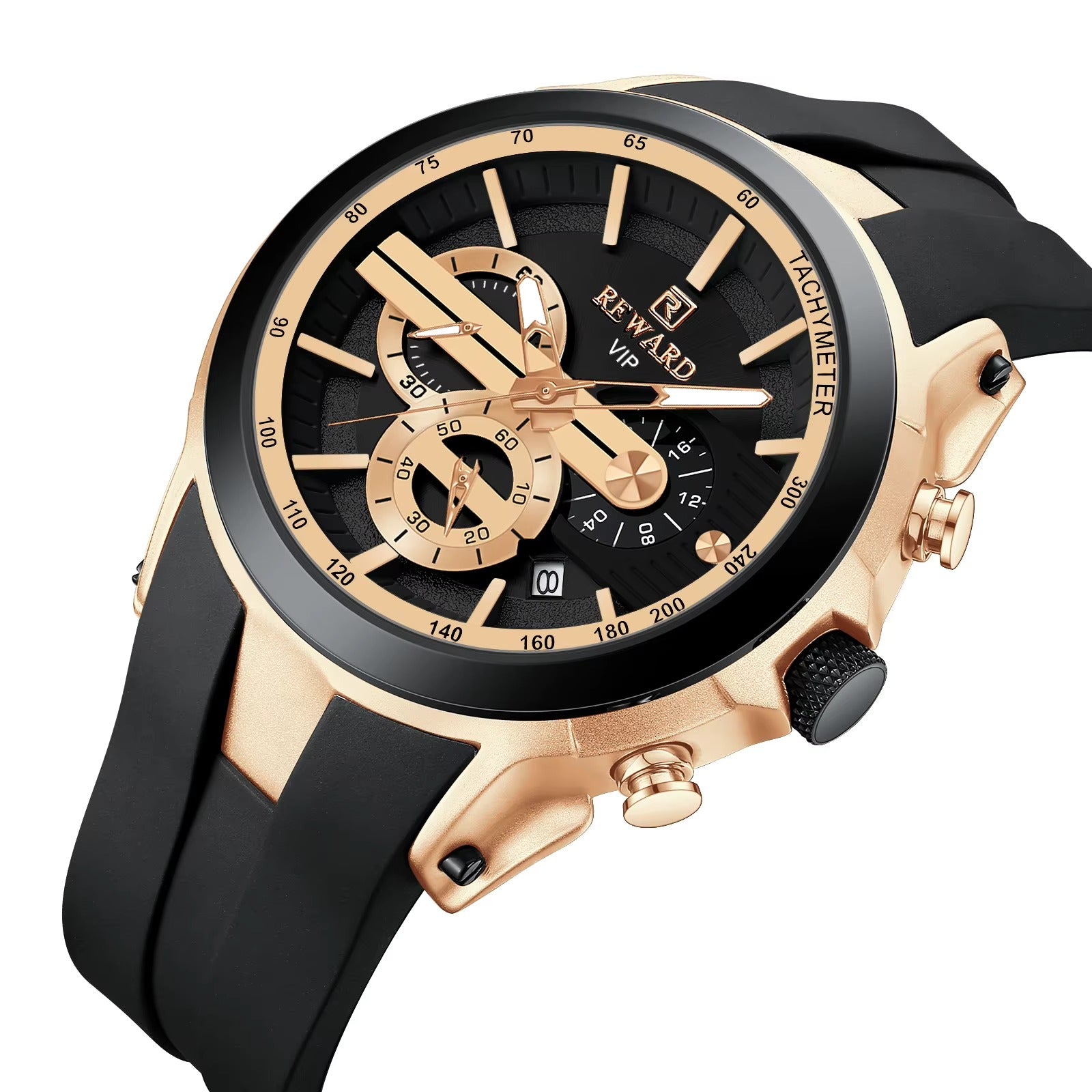 Montre Homme REWARD VIP Chronographe — Édition Sport Prestige | Bracelet Silicone