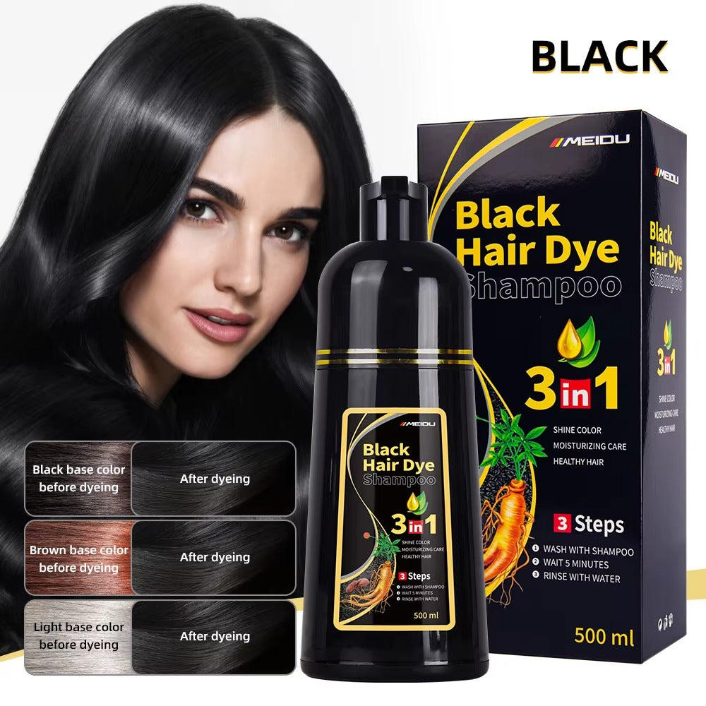 Original Meidu Shampoing 3-en-1 : Cheveux noirs en seulement 15 minutes