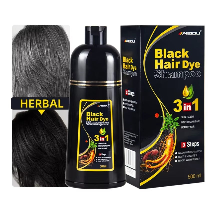 Original Meidu Shampoing 3-en-1 : Cheveux noirs en seulement 15 minutes